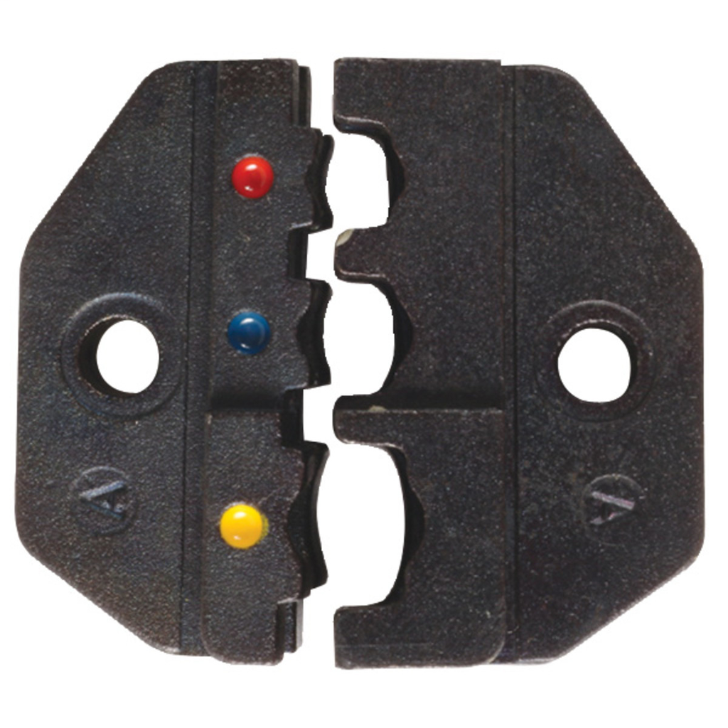 22-10 AWG Color coded nests for easy identification Standard insulated terminals, ring tongue, spade lug, slide on and butt splices