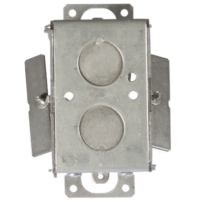 3 in. x 2 in. Switch Box, Gangable, 2-1/2 in. Deep, Four 1/2 in. KO's, Plaster Ears, Old Work