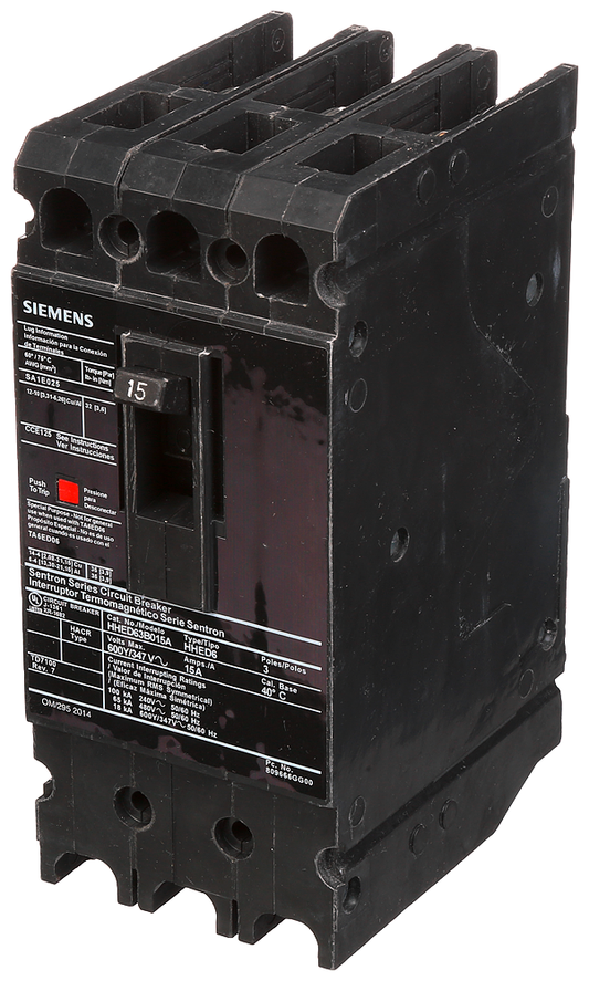 BRKR HHED6 3P 600V 15A LUG
