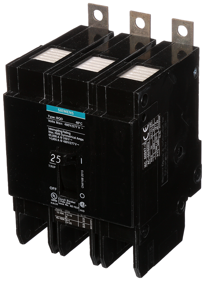 BREAKER BQD 3P 25A 480VAC 14KA