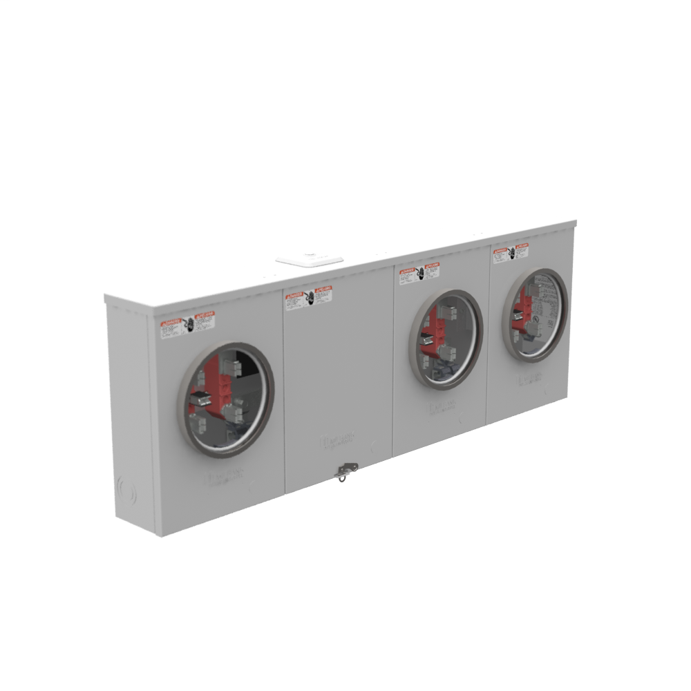 5 Terminal Ring Type Small Closing Plate 3 Position Single Connector 4-600kcmil 7-8 In Barrel Lock Ground With Bracket Provision