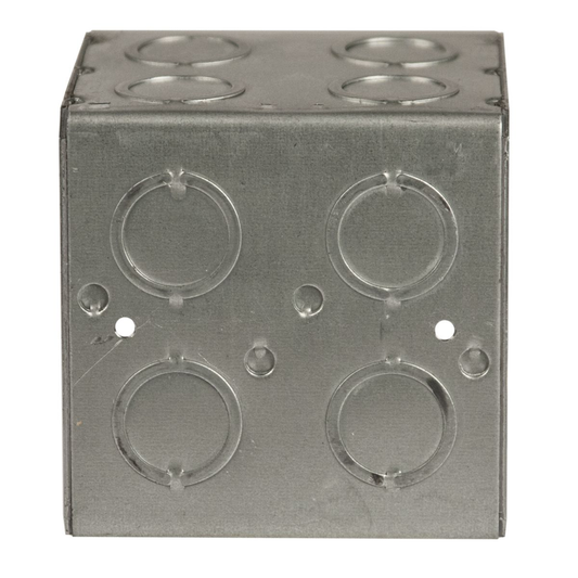 2-Gang Masonry Box, Nongangable, 3-1/2 in. Deep, Sixteen Concentric KO‚Äôs