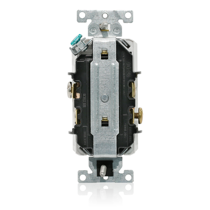 15 Amp Isolated Ground Duplex Receptacle/Outlet, Hospital Grade, Self-Grounding