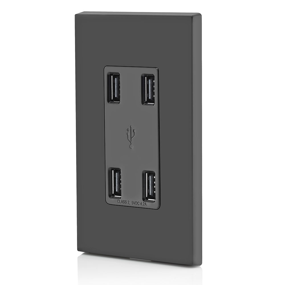 4.2A 4-Port USB Type-A Wall Outlet Charger