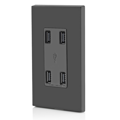 4.2A 4-Port USB Type-A Wall Outlet Charger