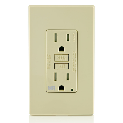 15 Amp GFCI Weather-Resistant Outlet, Self Test, Tamper-Resistant with LED Indicator Light