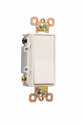 20A 120V/277V Specification Grade Double Pole Decorator Paddle Switch, White