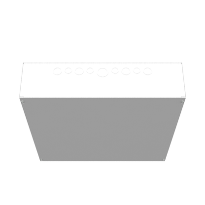 24X6x24 Screw Cover Type 1 UL Steel KOs Gray Cover w/Teardrop Slots Holes In Back