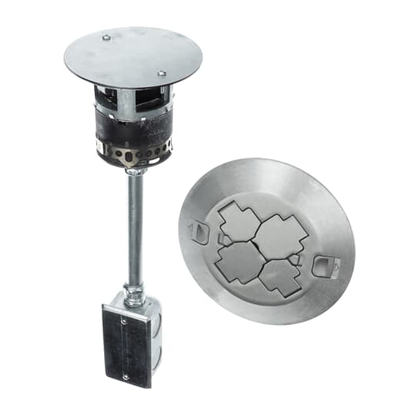 2X2 POKE-THRU 2 PWR 2 COM ALUM CVR