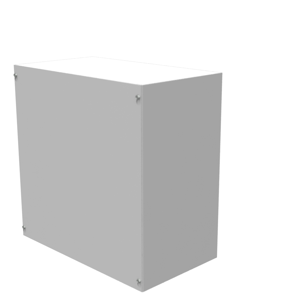 18x10x18 Screw Cover Type 1 UL Steel No KO Gray Cover w/Teardrop Slots Holes In Back