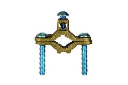 Bronze Ground Clamp for Water Pipe, 1/2″ to 1″ Pipe, Steel Screws
