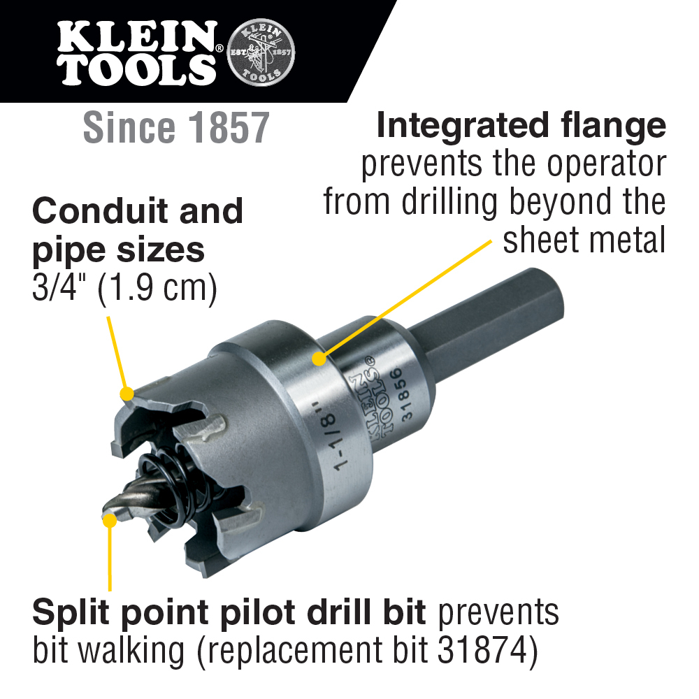 1-1/8-Inch Carbide Hole Cutter