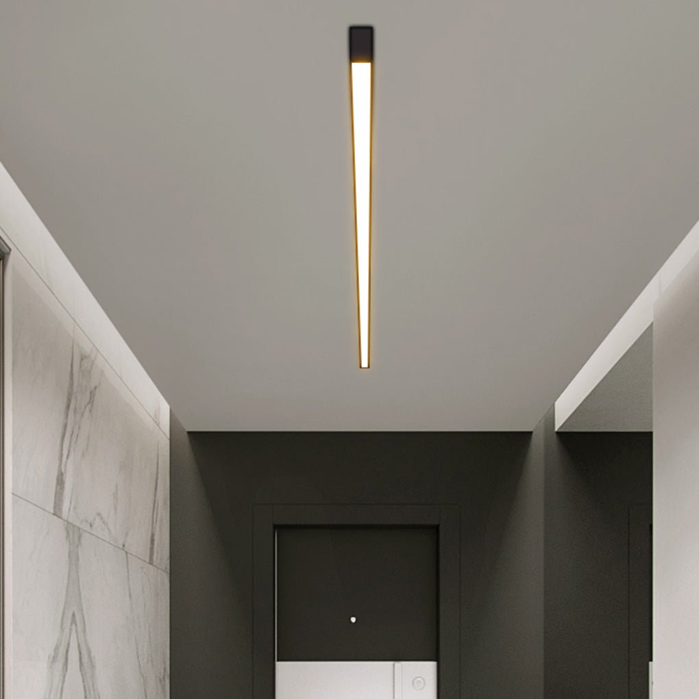 [Open-Box]White Minimalist Strip Stepless Dimming LED Modern Ceiling Light with Remote Control