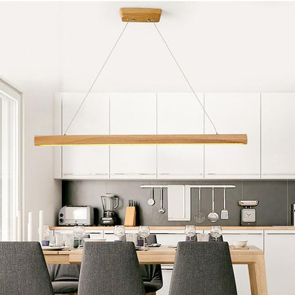 Wood Tube Design LED Modern Pendant Lighting Ceiling Lights