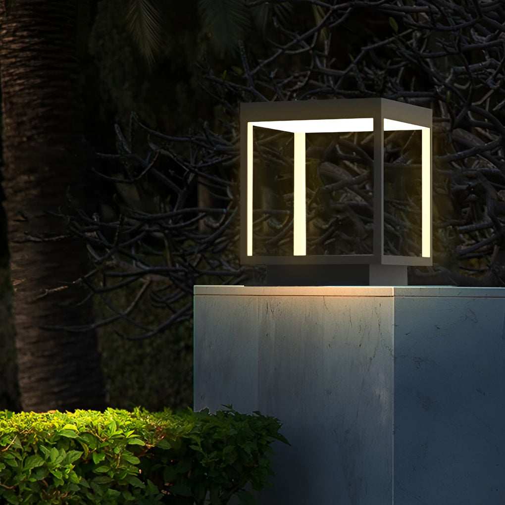 [Open-Box]Concrete Pillar Lights Modern Open-Frame Square LED Light
