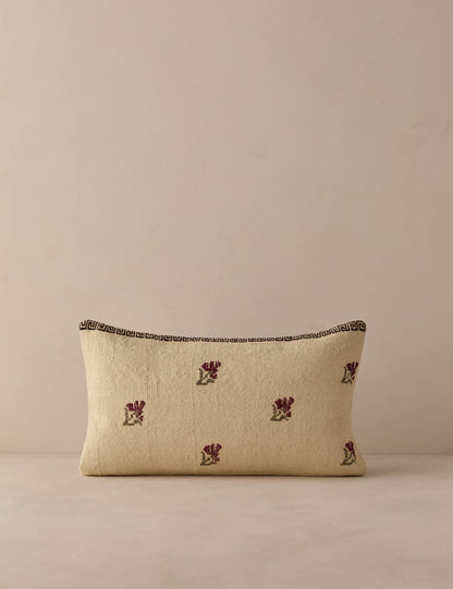 Vintage Lumbar Pillow No. 332, 12" x 20"