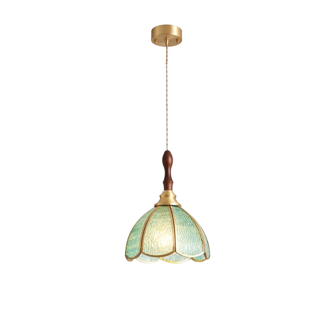 Water Ripple Glass Pendant Lighting Nordic Full Copper Light