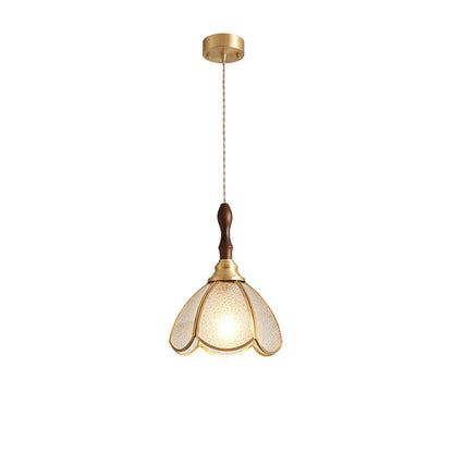 Water Ripple Glass Pendant Lighting Nordic Full Copper Light