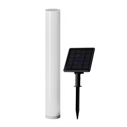 [Open-Box] Long Cylindrical Waterproof White Modern Solar Lawn Lights Lamp Post