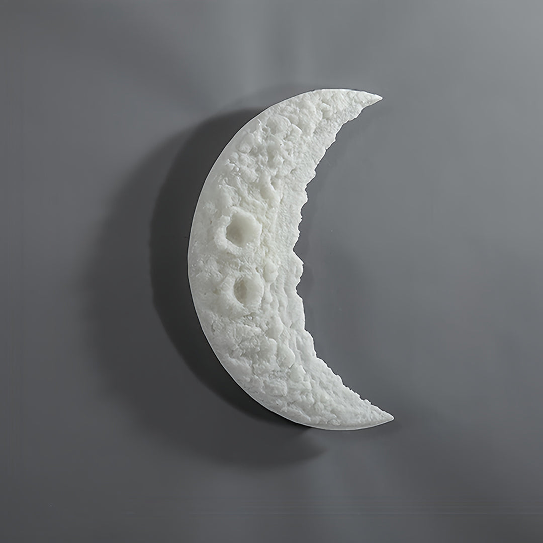 Wall Light Moon Modern Minimalist Resin Bedroom Textured Crescent Lamp