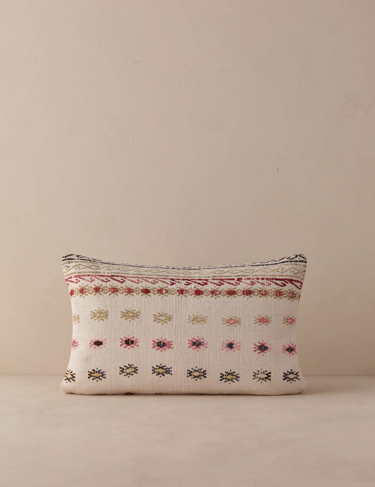 Vintage Lumbar Pillow No. 324, 12" x 20"