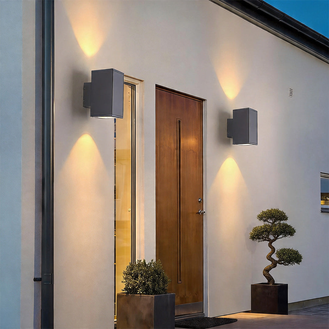 Wall Sconce up and down Light Outdoor Waterproof Sand Gray LED Light