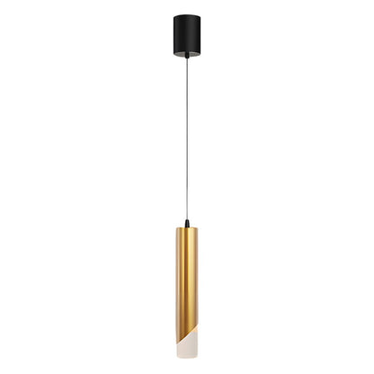 [Open-Box]Hardware Slender Cylinder 3 Step Dimming Gold Modern LED Pendant Lights