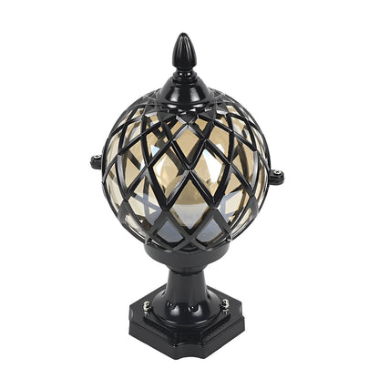 [Open-Box]Glass Aluminum Round Ball Waterproof LED Outdoor Fence Post Lights