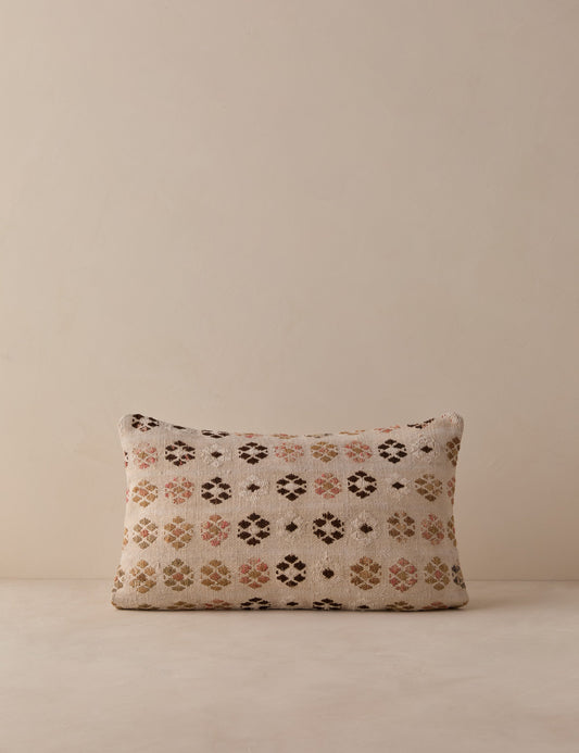 Vintage Lumbar Pillow No. 327, 12" x 20"