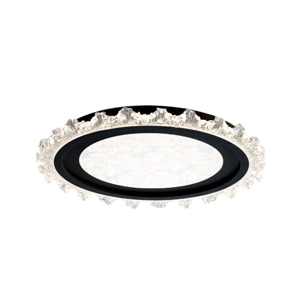 White Round LED Ceiling Light French Full Spectrum Ultra-Thin Flush Mount Light