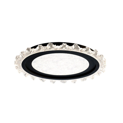 White Round LED Ceiling Light French Full Spectrum Ultra-Thin Flush Mount Light