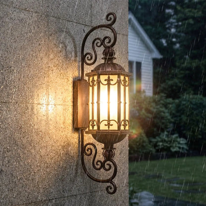 Vintage Wall Sconce Lighting European Outdoor Glass Lamp