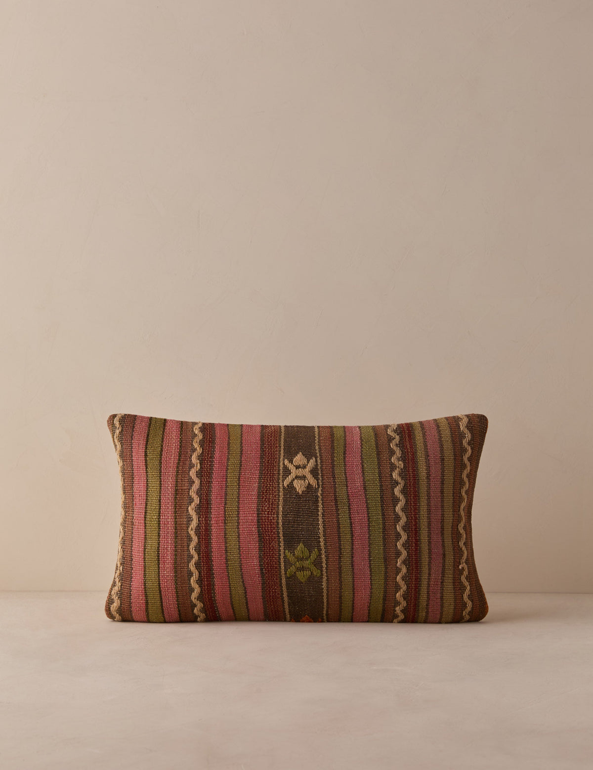 Vintage Lumbar Pillow No. 350, 12" x 20"