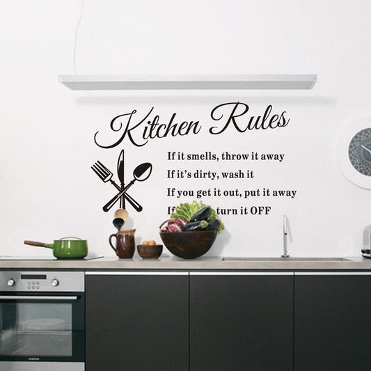 Kitchen Rules Wall Sticker Decal