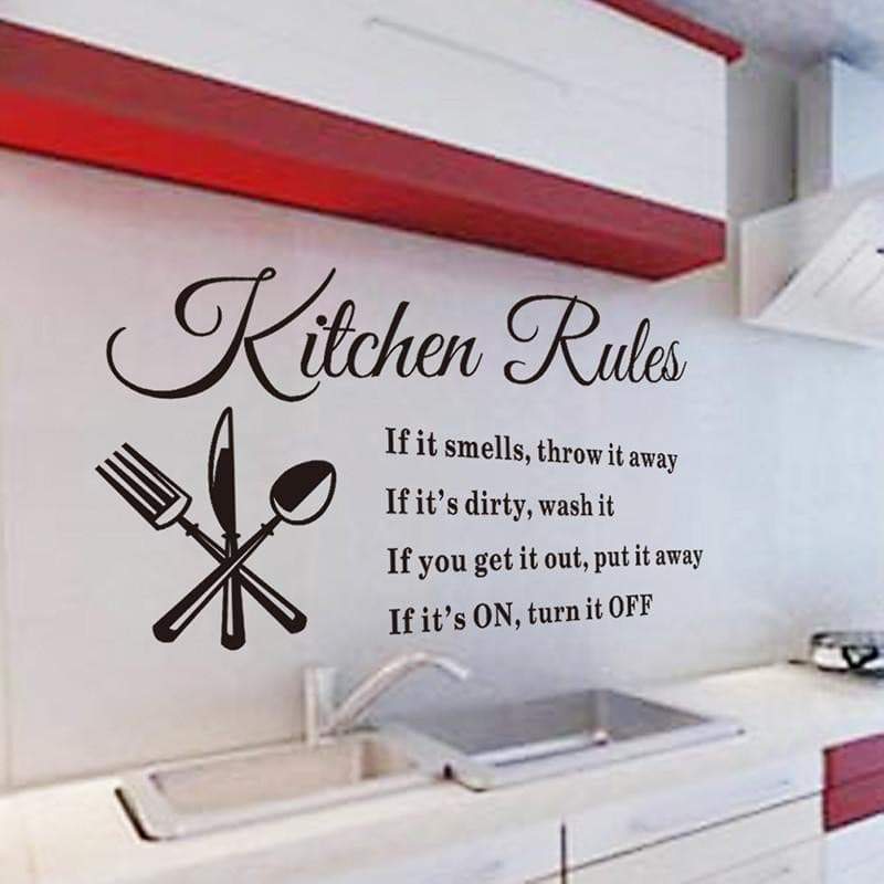 Kitchen Rules Wall Sticker Decal