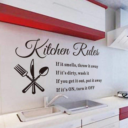 Kitchen Rules Wall Sticker Decal