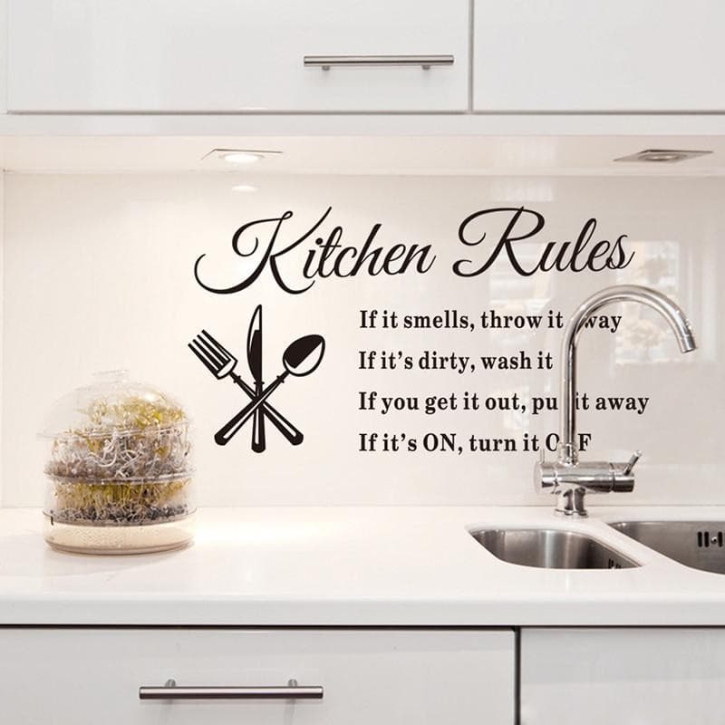 Kitchen Rules Wall Sticker Decal