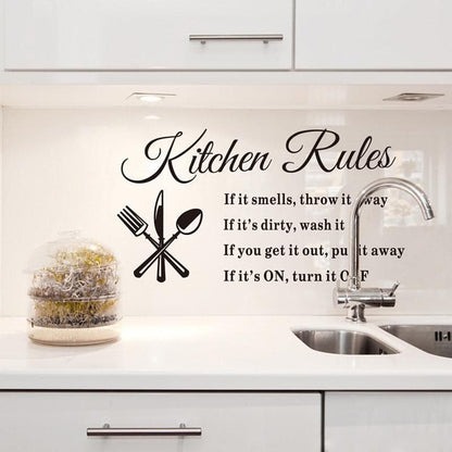 Kitchen Rules Wall Sticker Decal