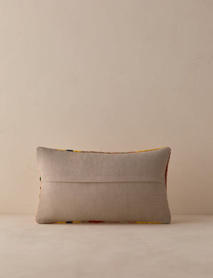 Vintage Lumbar Pillow No. 335, 12" x 20"