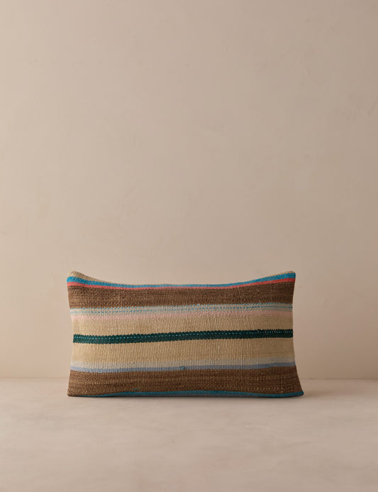 Vintage Lumbar Pillow No. 340, 12" x 20"