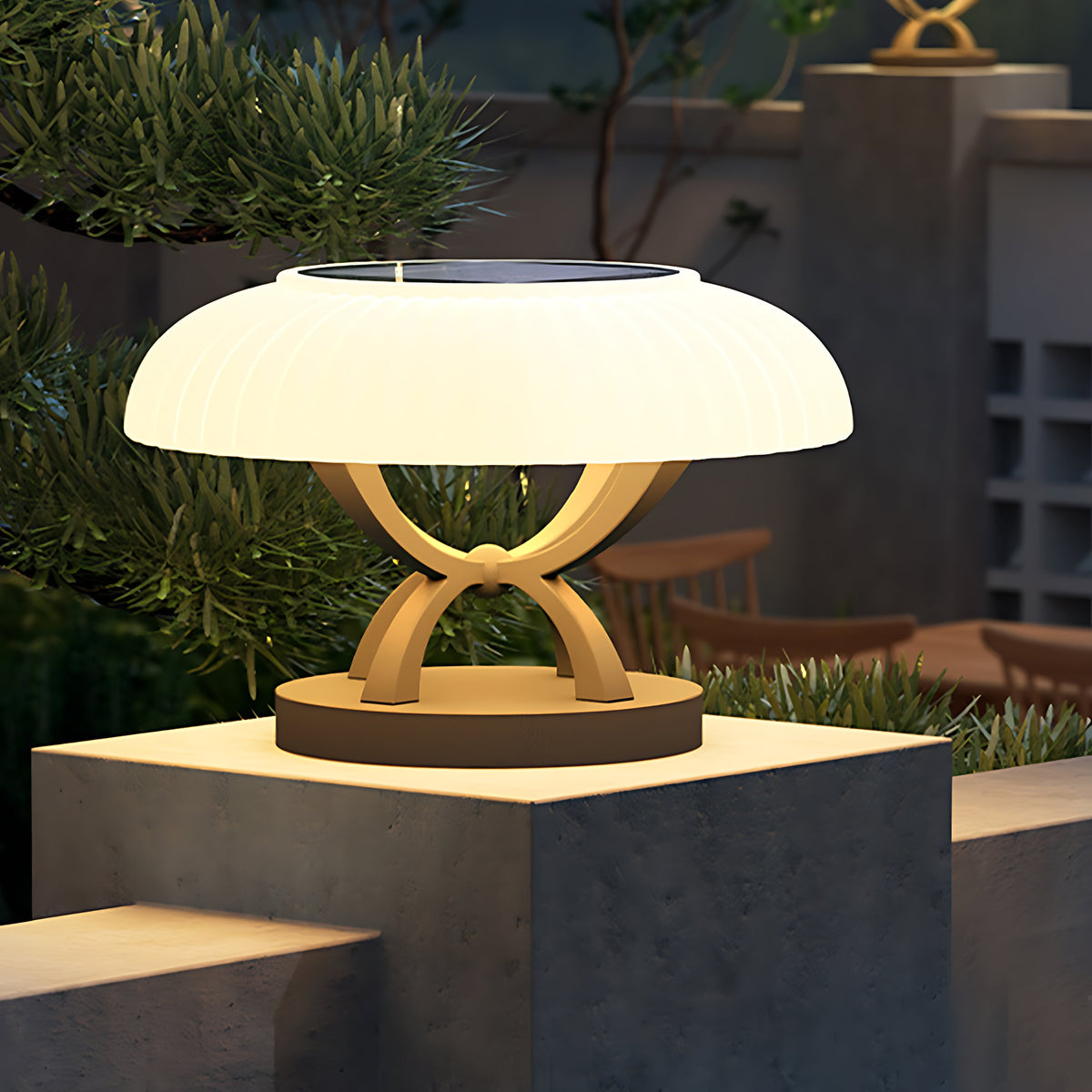 Waterproof Arc Column Pillar Light Modern Style