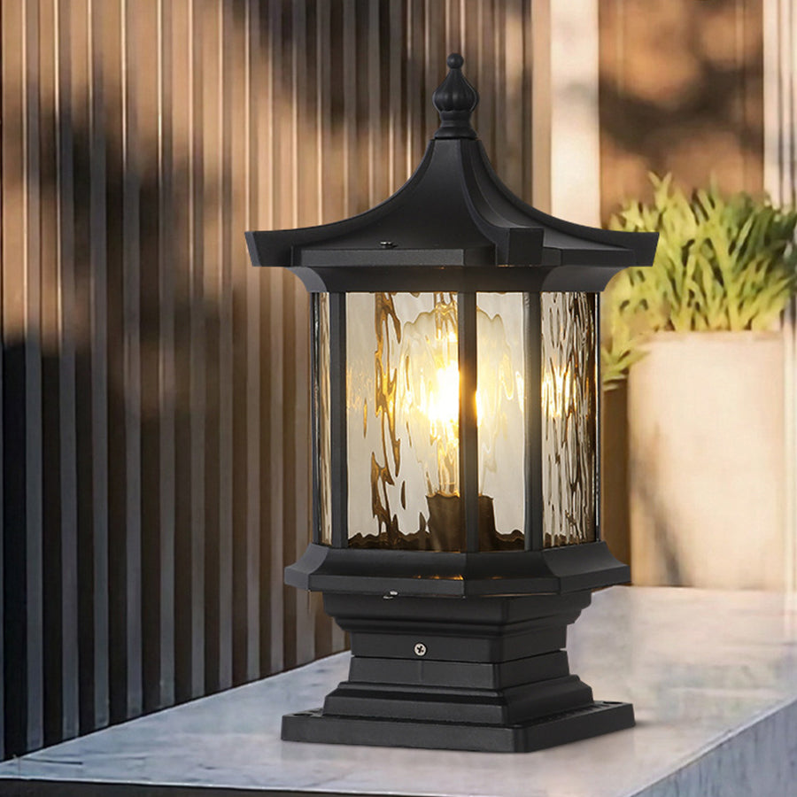 [Open-Box]Lantern Pillar Lights European-Style Vintage Outdoor Pier Mount Light