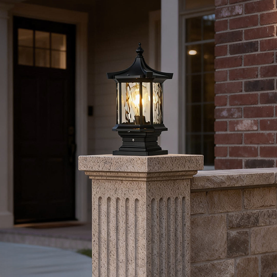 [Open-Box]Lantern Pillar Lights European-Style Vintage Outdoor Pier Mount Light