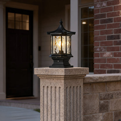 [Open-Box]Lantern Pillar Lights European-Style Vintage Outdoor Pier Mount Light