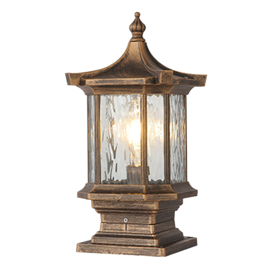 [Open-Box]Lantern Pillar Lights European-Style Vintage Outdoor Pier Mount Light