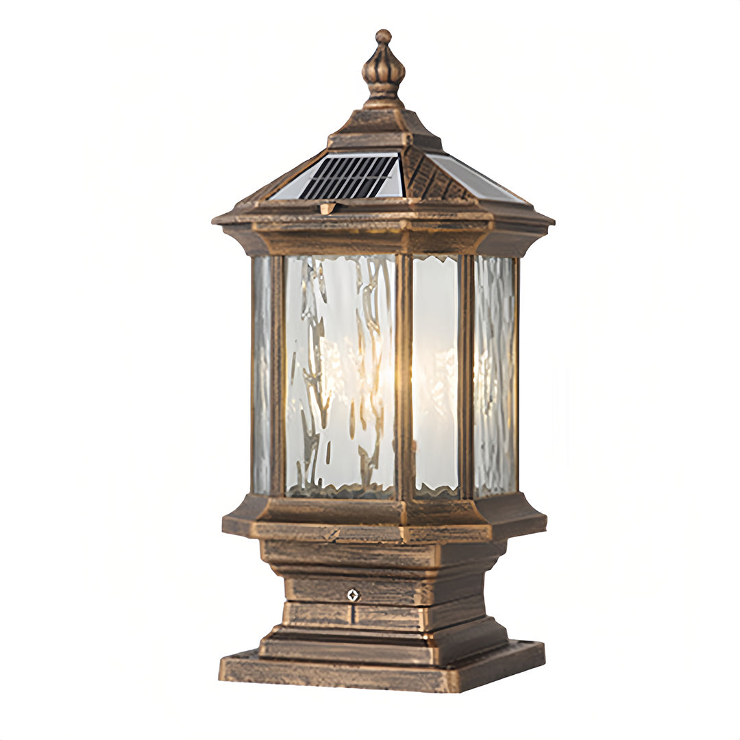 [Open-Box]Lantern Pillar Lights European-Style Vintage Outdoor Pier Mount Light