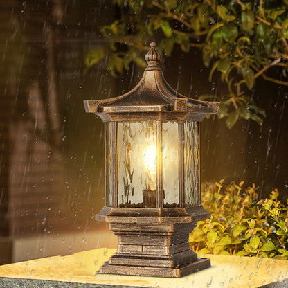 [Open-Box]Lantern Pillar Lights European-Style Vintage Outdoor Pier Mount Light