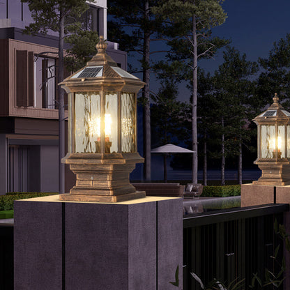 [Open-Box]Lantern Pillar Lights European-Style Vintage Outdoor Pier Mount Light