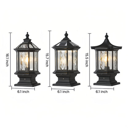 [Open-Box]Lantern Pillar Lights European-Style Vintage Outdoor Pier Mount Light