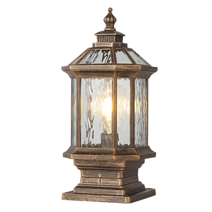 [Open-Box]Lantern Pillar Lights European-Style Vintage Outdoor Pier Mount Light